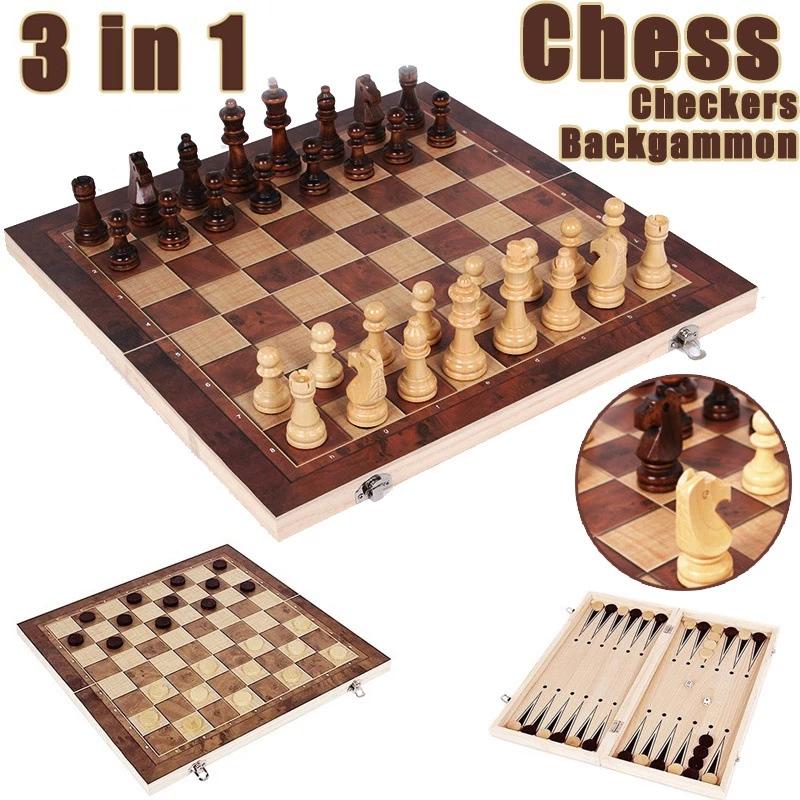 3 in 1 Chess Board, Folding Wo - Board Game Quacks 评论和价格