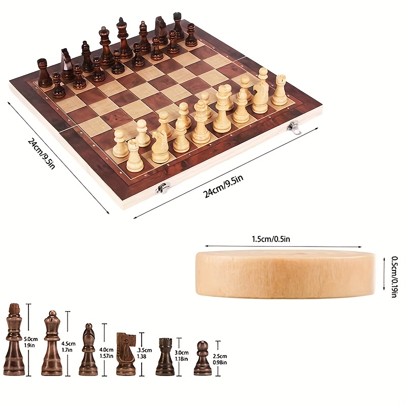 3 in 1 Chess Board, Folding Wo - Board Game Quacks 评论和价格