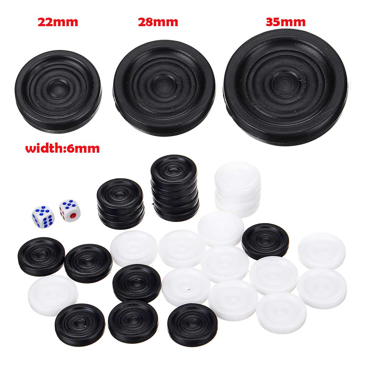 32 PCS Backgammon Chess Piece  - Board Game Quacks 评论和价格