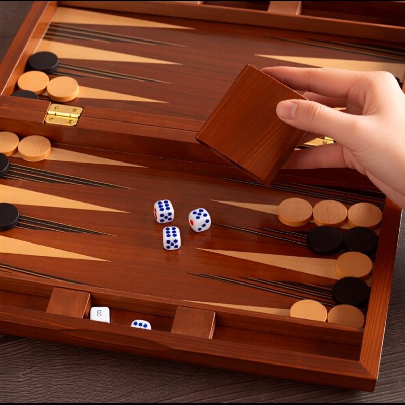 Solid Wood Backgammon 11-19 In - Board Game Quacks 评论和价格